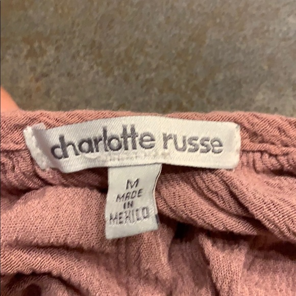 Charlotte Russe Womens M Pink Romper w/ detailing - Picture 6 of 6